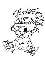 A coloring page of the rugrats